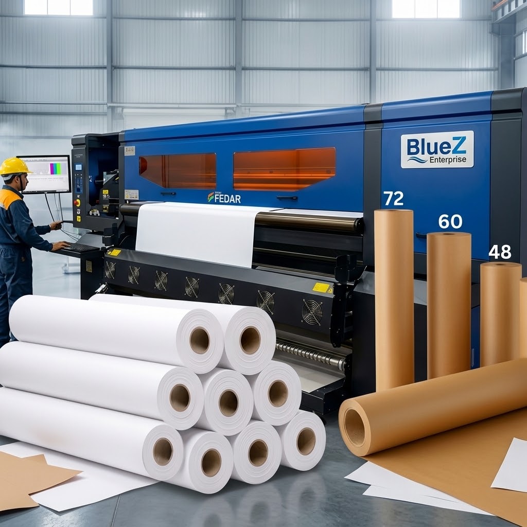 BlueZ Enterprise sublimation printer with paper rolls in Surat